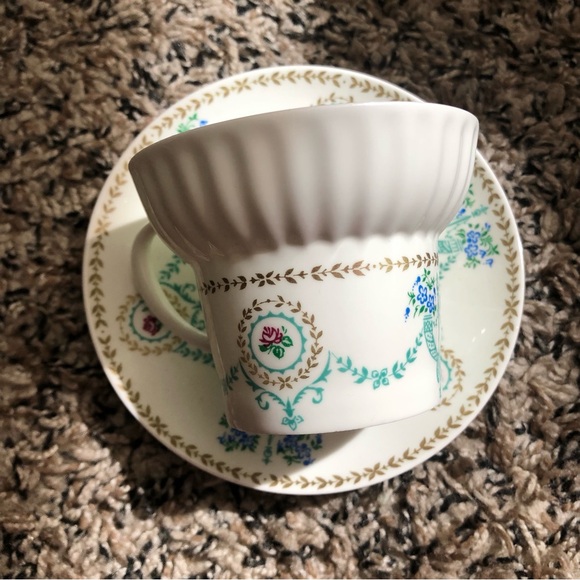 🦋HOME DECOR SALE Vtg Lomonosov porcelain cup & saucer Russia floral cottagecore🦋 - Picture 14 of 15